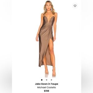 Revolve Taupe Michael Costello Jake Dress Size Medium